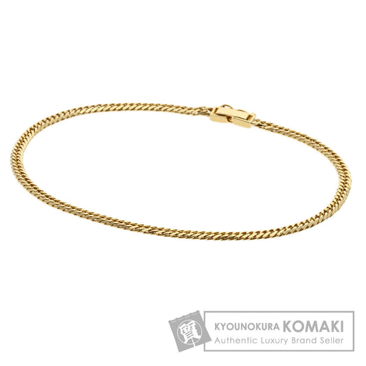 Curb chain Kihei W6 side Bracelet K18 Yellow Gold 9.8g　mens