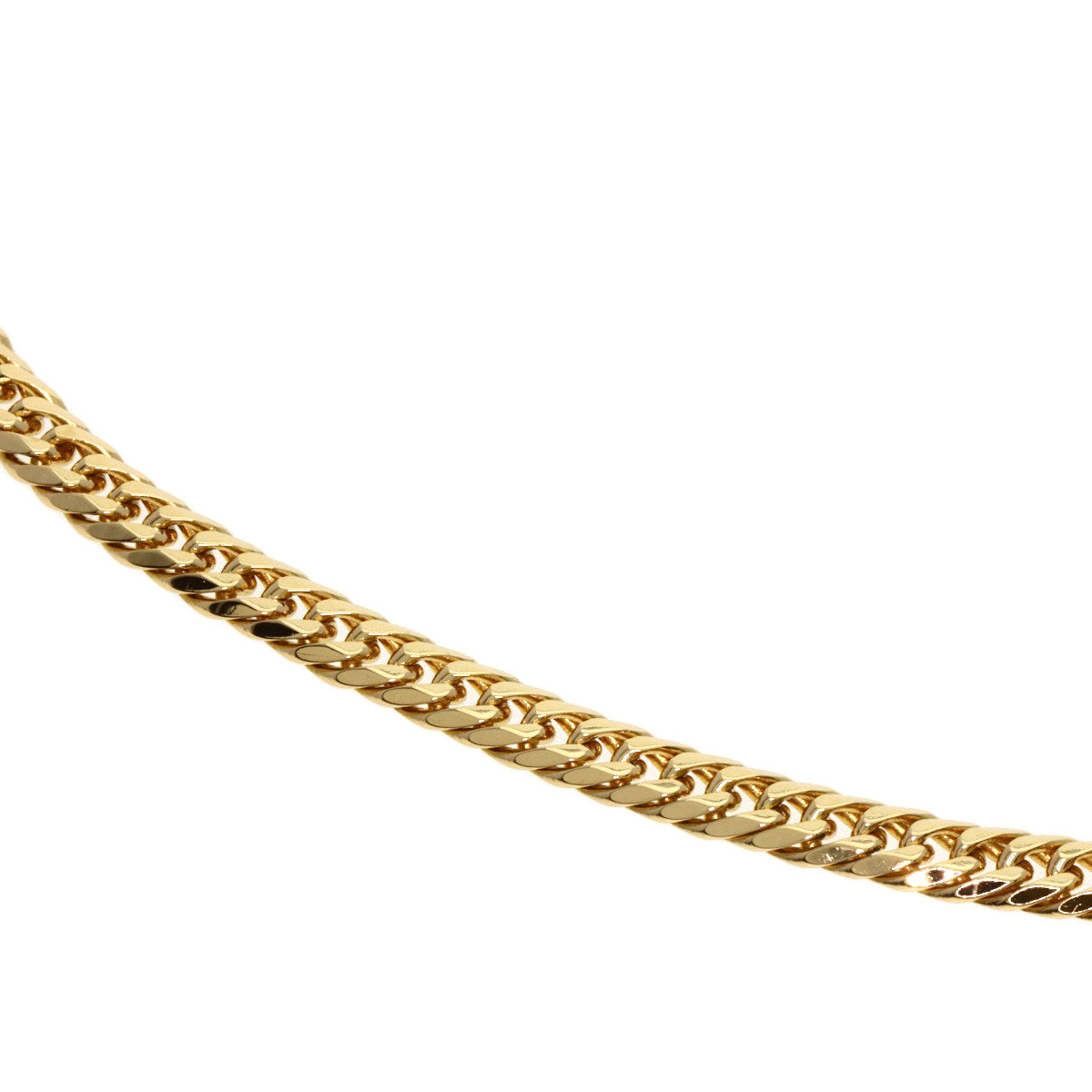 Curb chain Kihei W6 side Bracelet K18 Yellow Gold 9.8g　mens