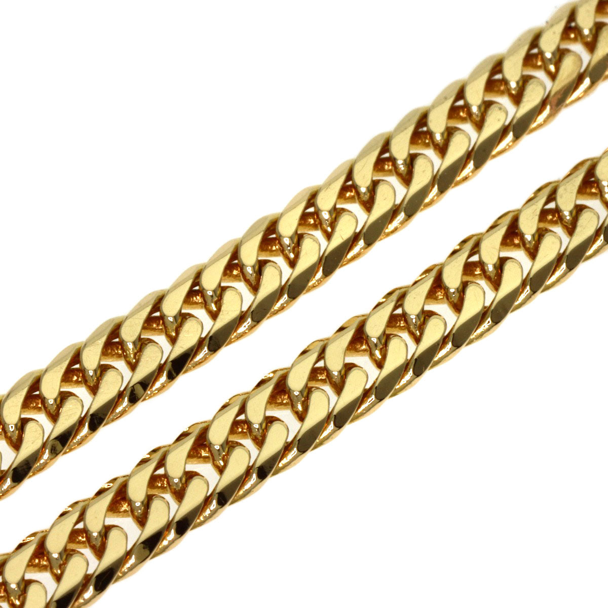 Curb chain Kihei W6 side Bracelet K18 Yellow Gold 9.8g　mens