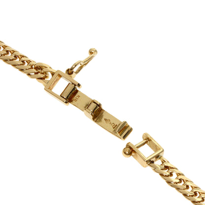 Curb chain Kihei W6 side Bracelet K18 Yellow Gold 9.8g　mens