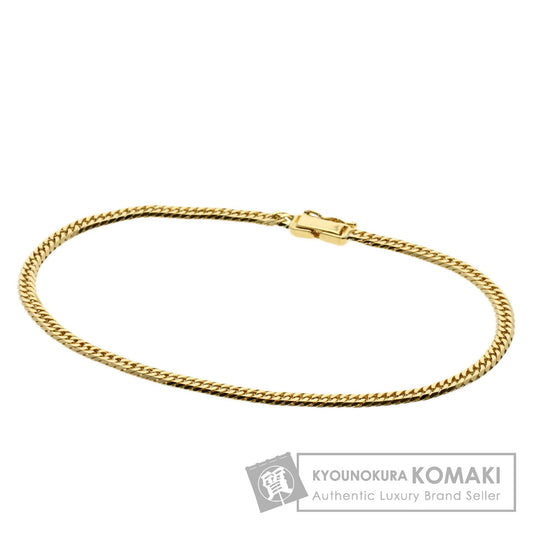 Curb chain Kihei W6 side Bracelet K18 Yellow Gold 10.2g　mens