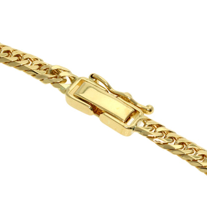 Curb chain Kihei W6 side Bracelet K18 Yellow Gold 10.2g　mens