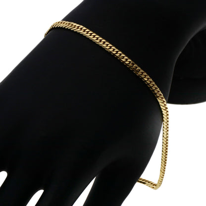 Curb chain Kihei W6 side Bracelet K18 Yellow Gold 10.2g　mens