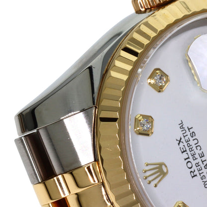 ROLEX DATEJUST 10P Diamond Watches 116233G Stainless Steel/SSxK18YG mens