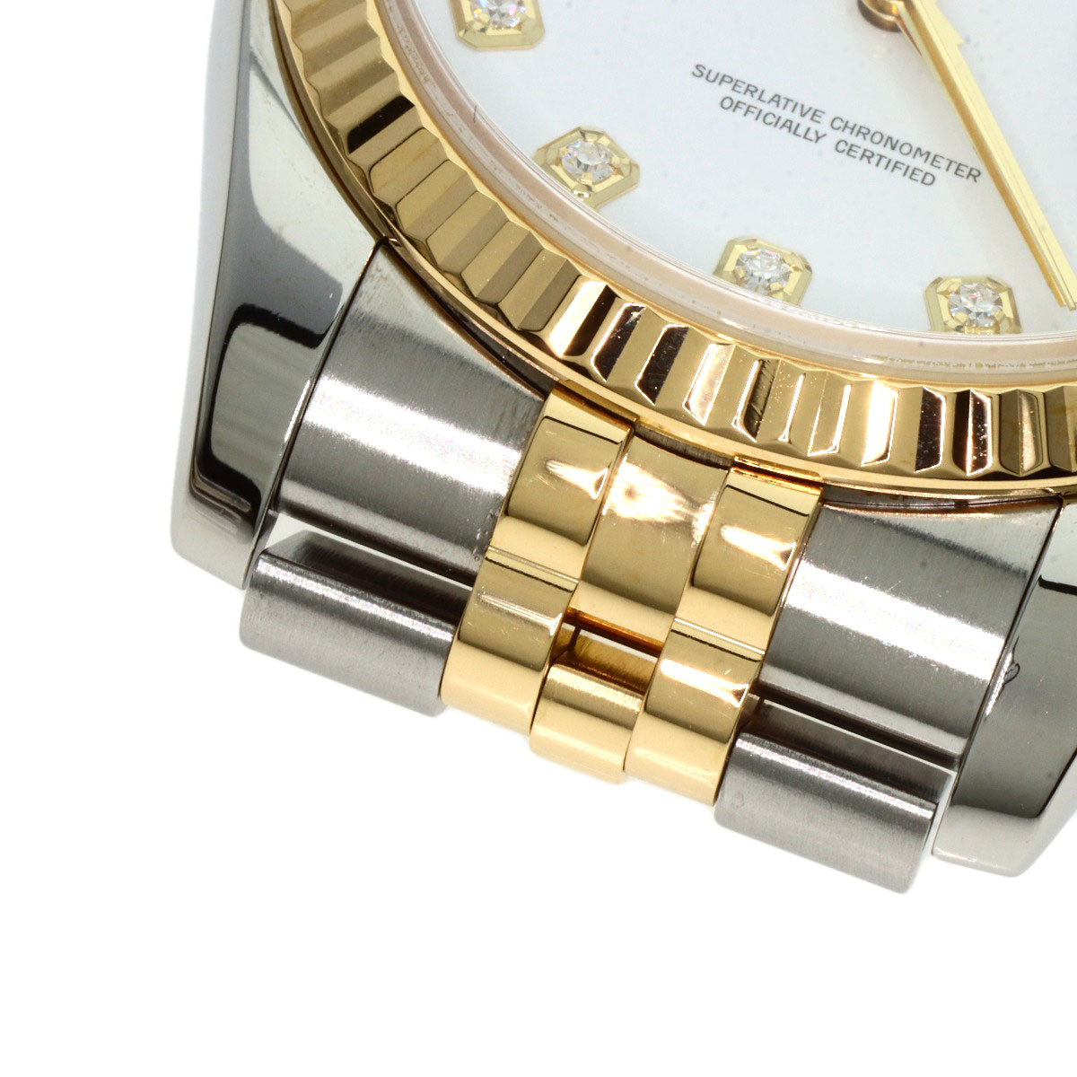 ROLEX DATEJUST 10P Diamond Watches 116233G Stainless Steel/SSxK18YG mens