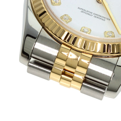 ROLEX DATEJUST 10P Diamond Watches 116233G Stainless Steel/SSxK18YG mens