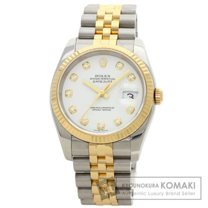 ROLEX DATEJUST 10P Diamond Watches 116233G Stainless Steel/SSxK18YG mens