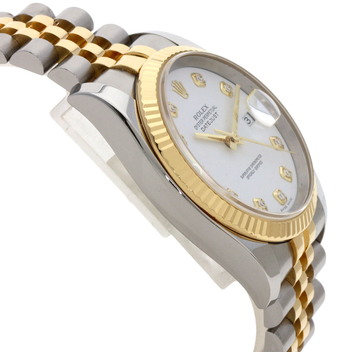 ROLEX DATEJUST 10P Diamond Watches 116233G Stainless Steel/SSxK18YG mens