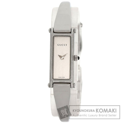GUCCI Square face bangle Watches 1500L Stainless Steel/Stainless Steel Ladies