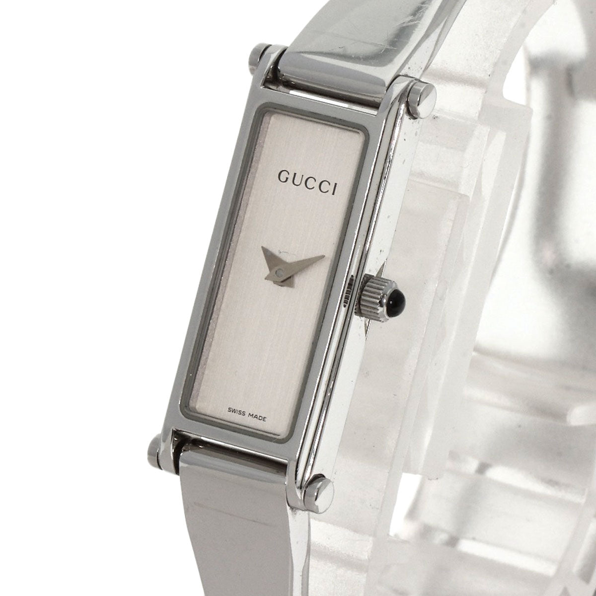 GUCCI Square face bangle Watches 1500L Stainless Steel/Stainless Steel Ladies