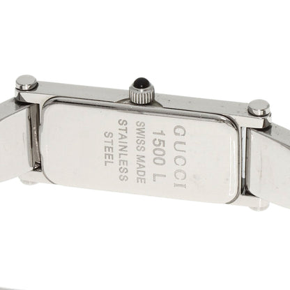 GUCCI Square face bangle Watches 1500L Stainless Steel/Stainless Steel Ladies