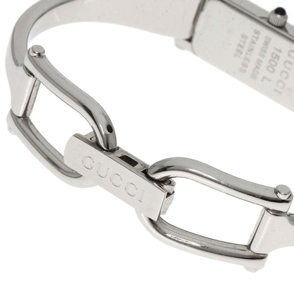 GUCCI Square face bangle Watches 1500L Stainless Steel/Stainless Steel Ladies