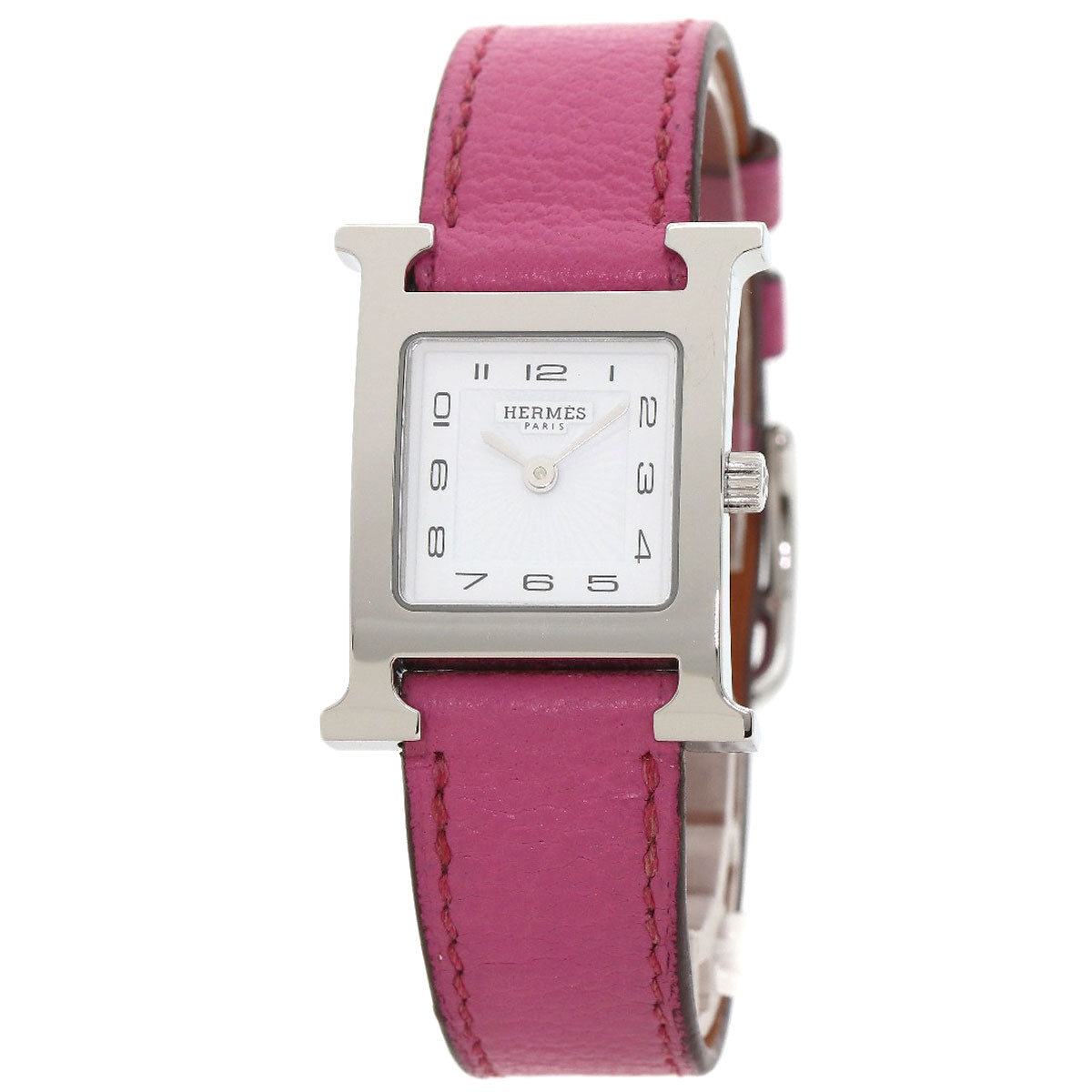 HERMES H watch Watches HH1.210 Stainless Steel/Leather Ladies