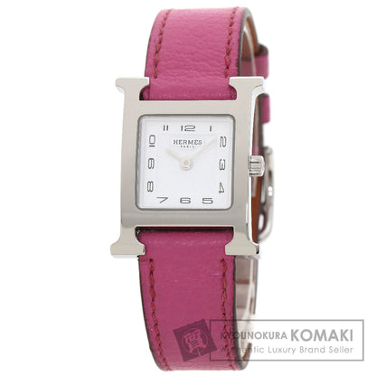 HERMES H watch Watches HH1.210 Stainless Steel/Leather Ladies