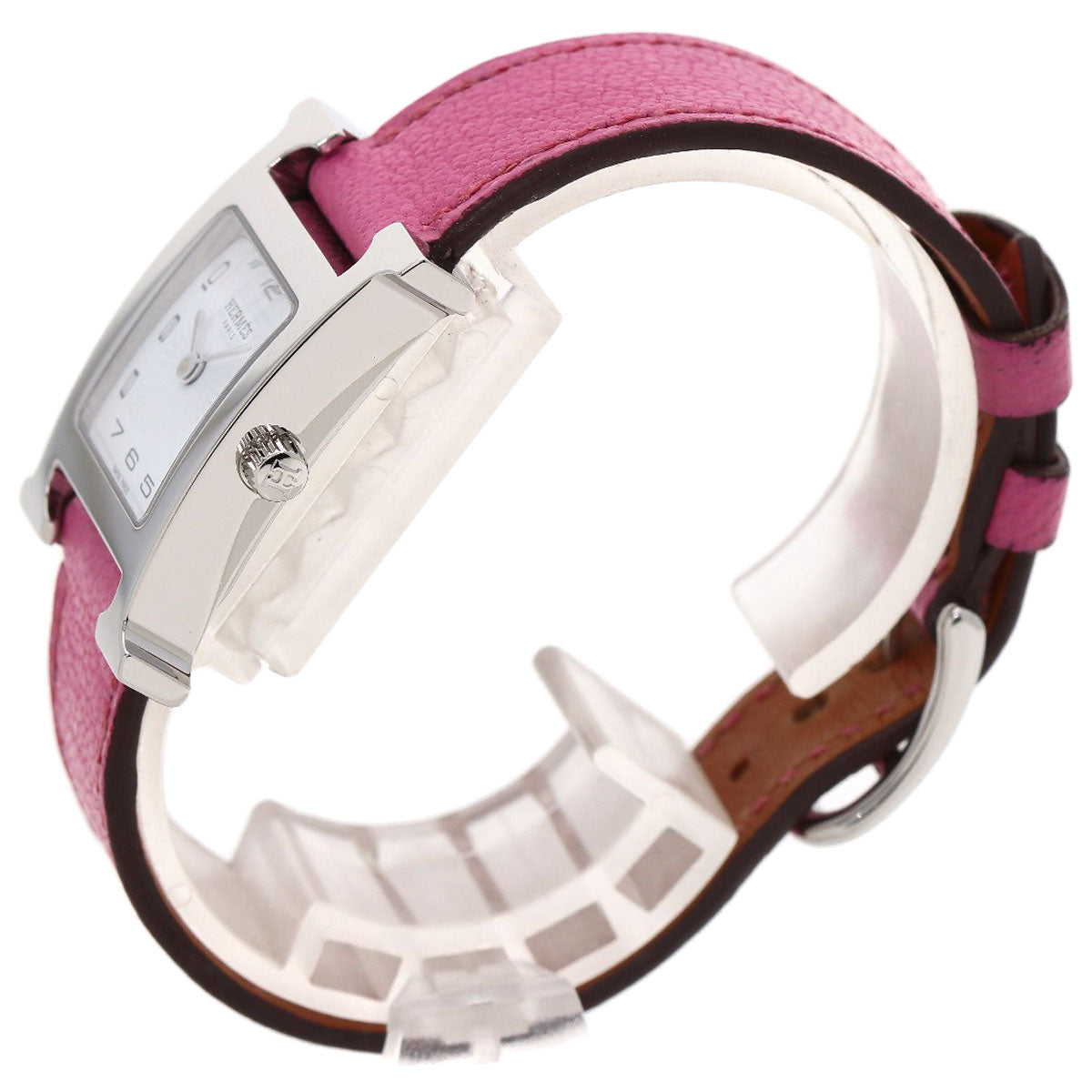 HERMES H watch Watches HH1.210 Stainless Steel/Leather Ladies