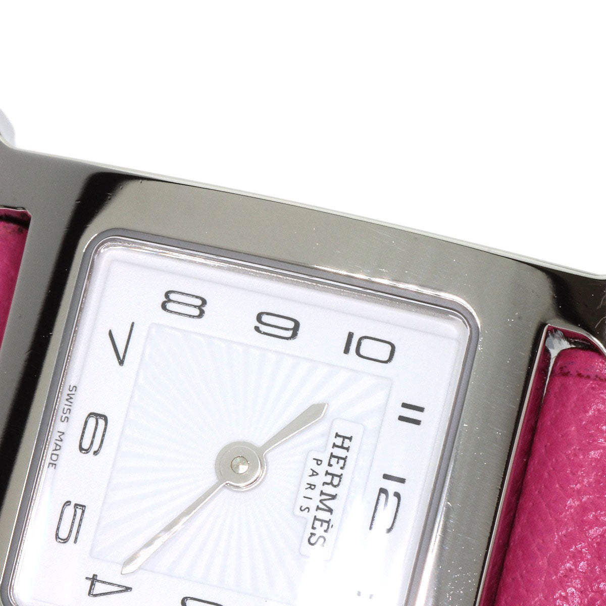 HERMES H watch Watches HH1.210 Stainless Steel/Leather Ladies