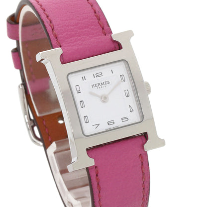 HERMES H watch Watches HH1.210 Stainless Steel/Leather Ladies