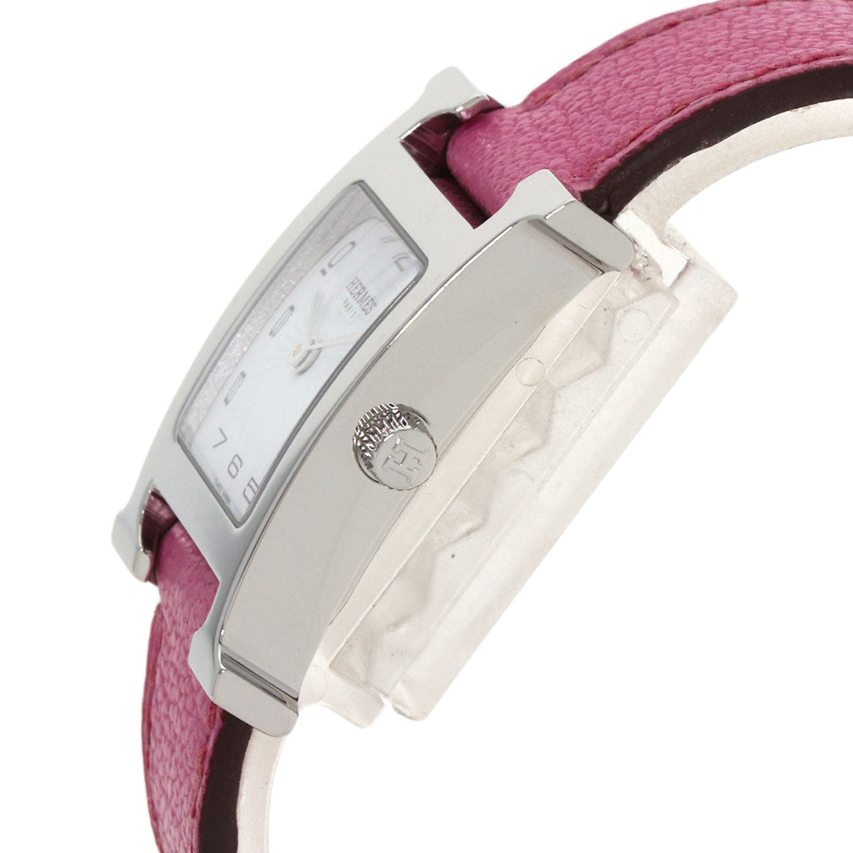 HERMES H watch Watches HH1.210 Stainless Steel/Leather Ladies