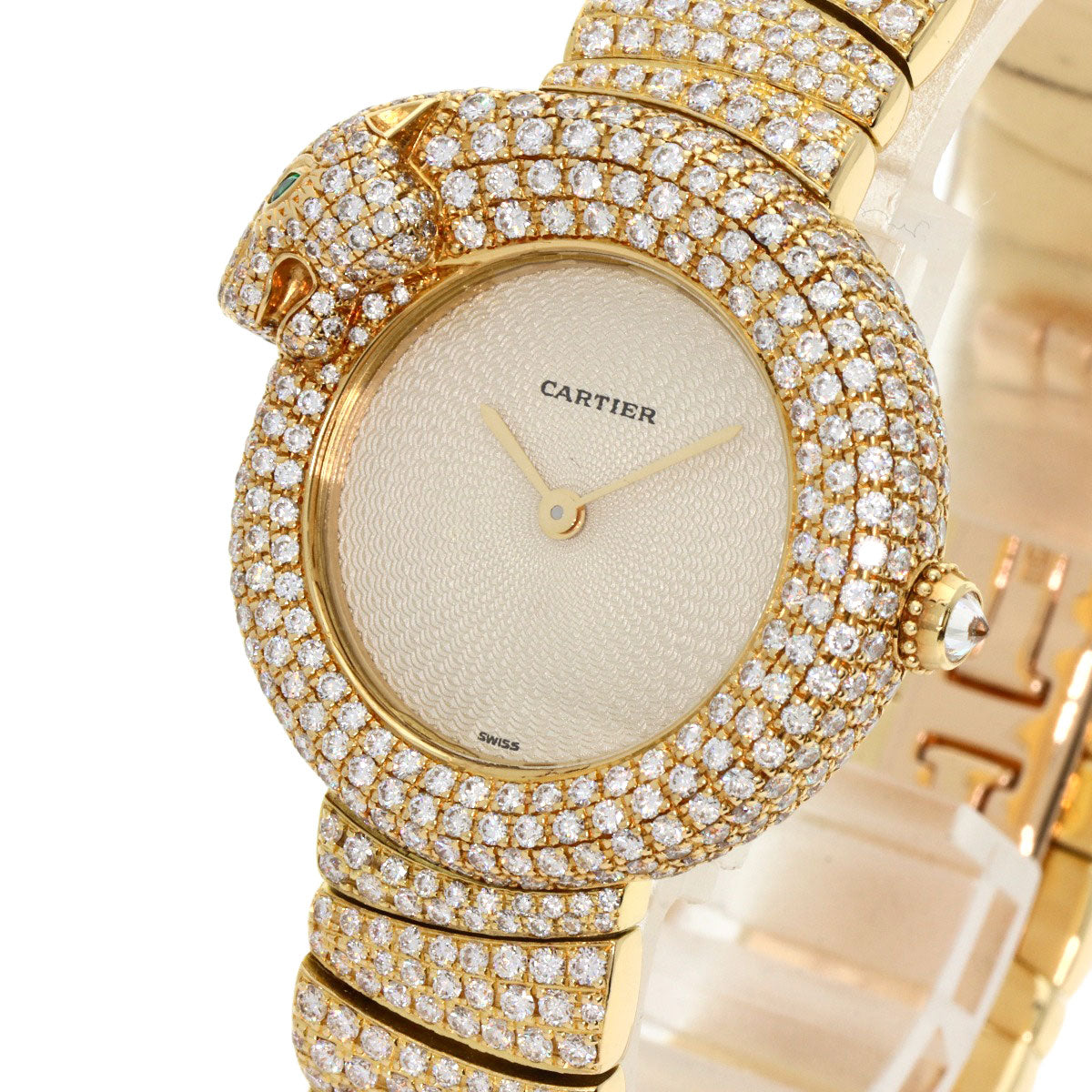 CARTIER PANTHERE1925 Panther Full Diamond Watches K18 Yellow Gold/K18YGxDiamond Ladies