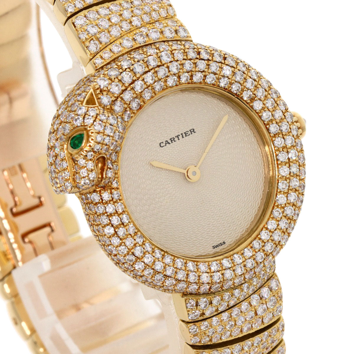 CARTIER PANTHERE1925 Panther Full Diamond Watches K18 Yellow Gold/K18YGxDiamond Ladies
