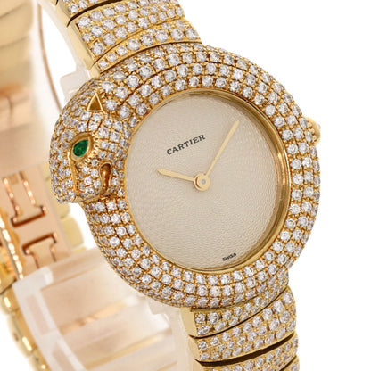 CARTIER PANTHERE1925 Panther Full Diamond Watches K18 Yellow Gold/K18YGxDiamond Ladies