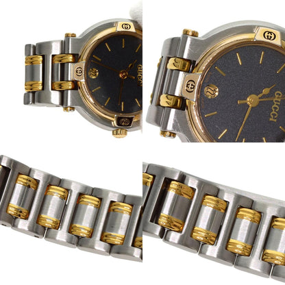 GUCCI Round face Watches 9000L Stainless Steel/SSxGP Ladies