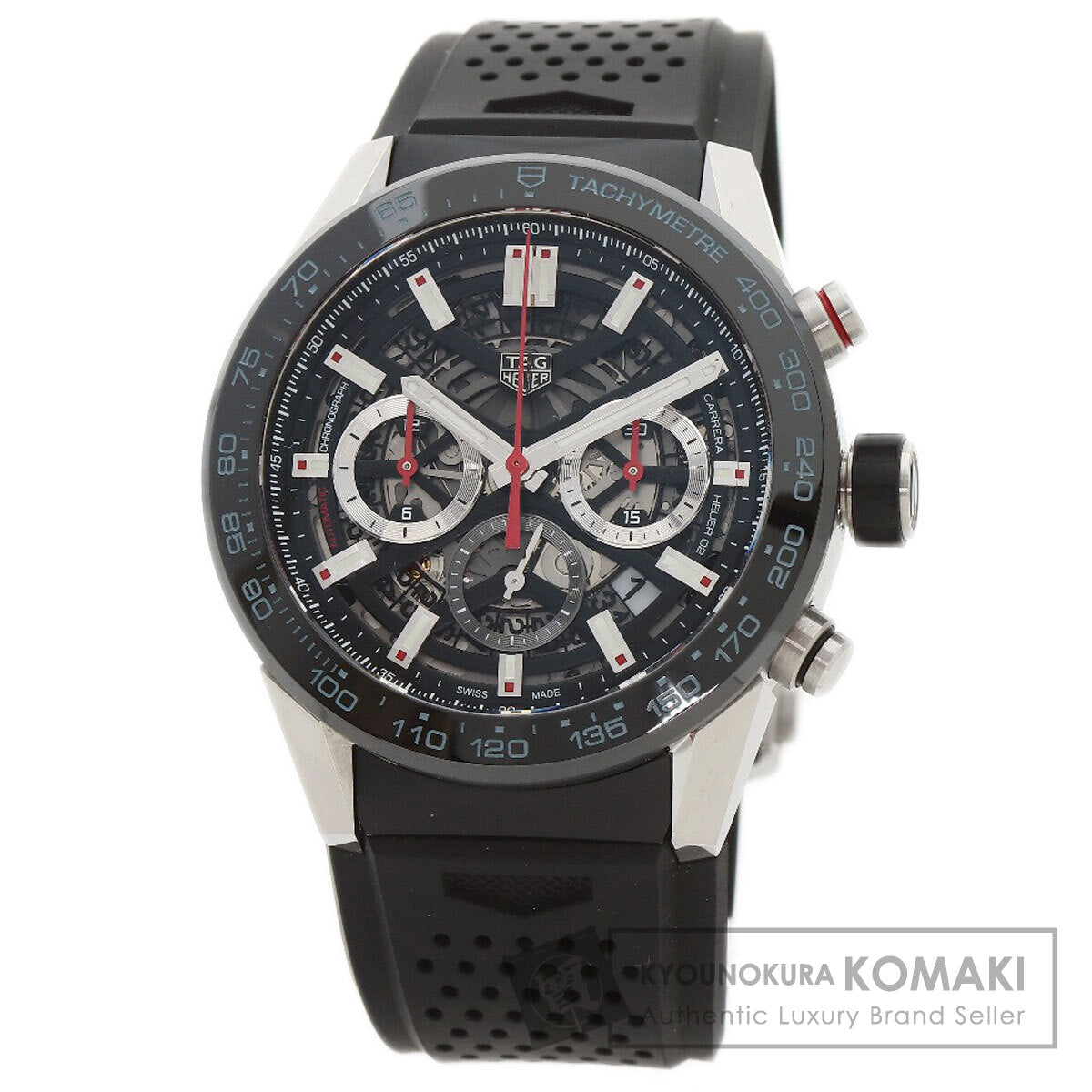 TAG HEUER Carrera Caliber 02 Watches CBG2A10 Stainless Steel/Rubber Ladies