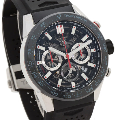 TAG HEUER Carrera Caliber 02 Watches CBG2A10 Stainless Steel/Rubber Ladies