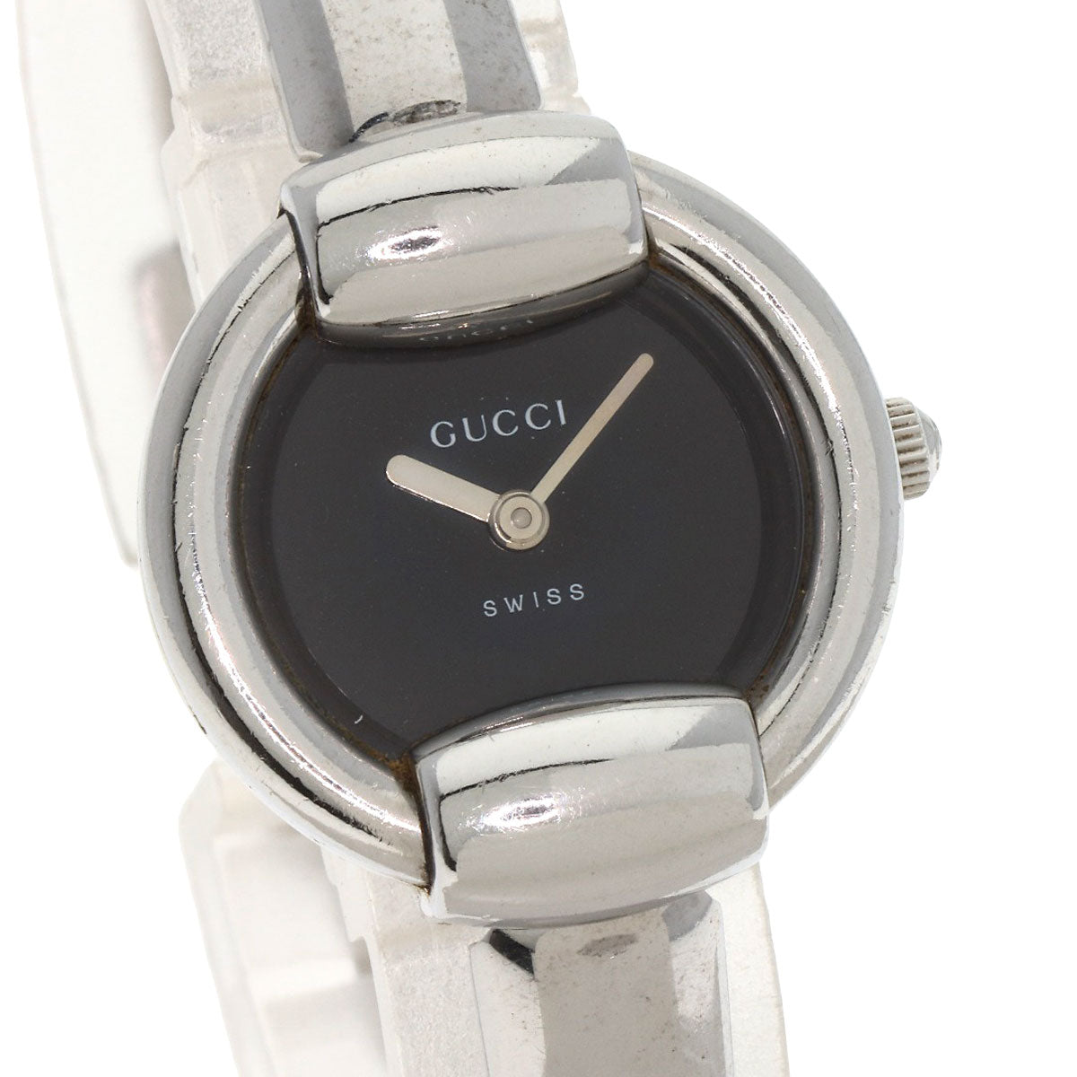 GUCCI round face bangle Watches 1400L Stainless Steel/Stainless Steel Ladies