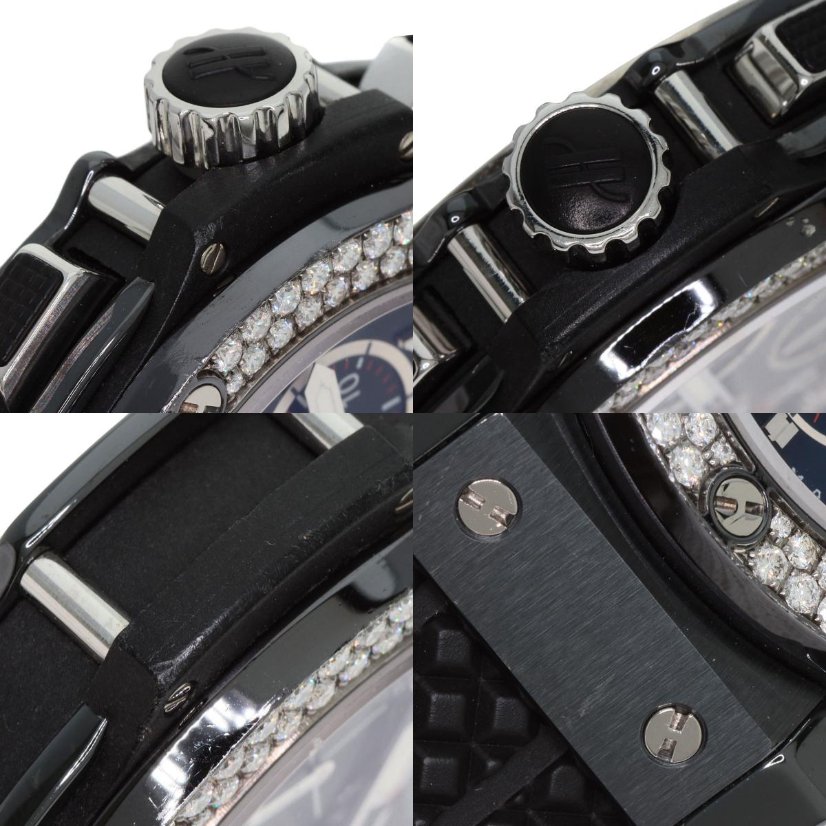 HUBLOT Big Bang Black Magic Diamond Watches 301.CV.130.RX.114 titaniumCeramic/Rubber mens