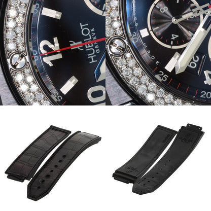HUBLOT Big Bang Black Magic Diamond Watches 301.CV.130.RX.114 titaniumCeramic/Rubber mens