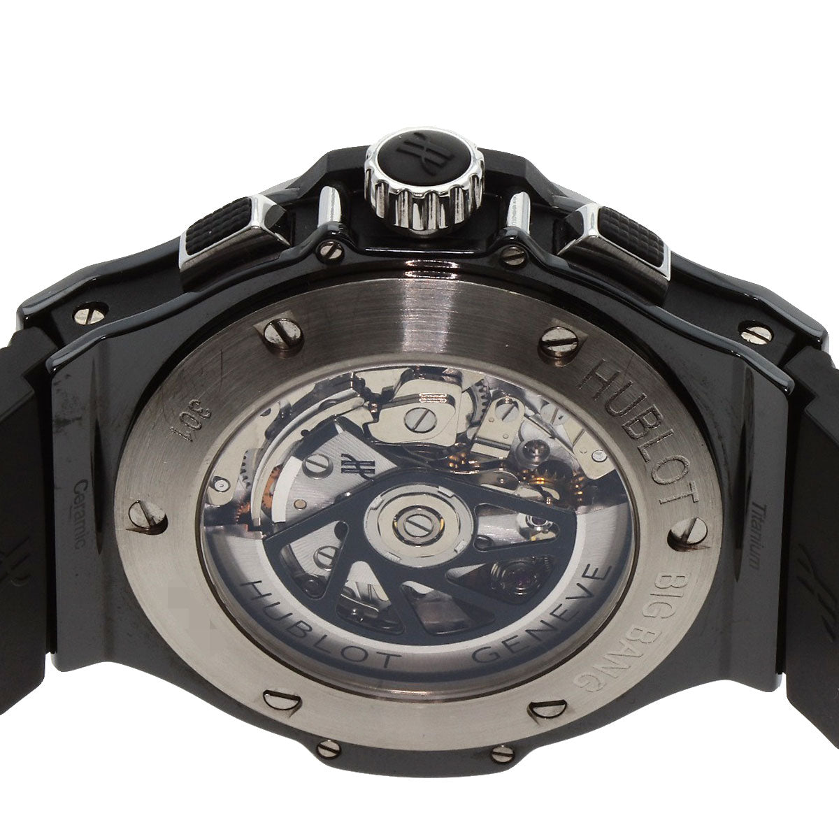 HUBLOT Big Bang Black Magic Diamond Watches 301.CV.130.RX.114 titaniumCeramic/Rubber mens