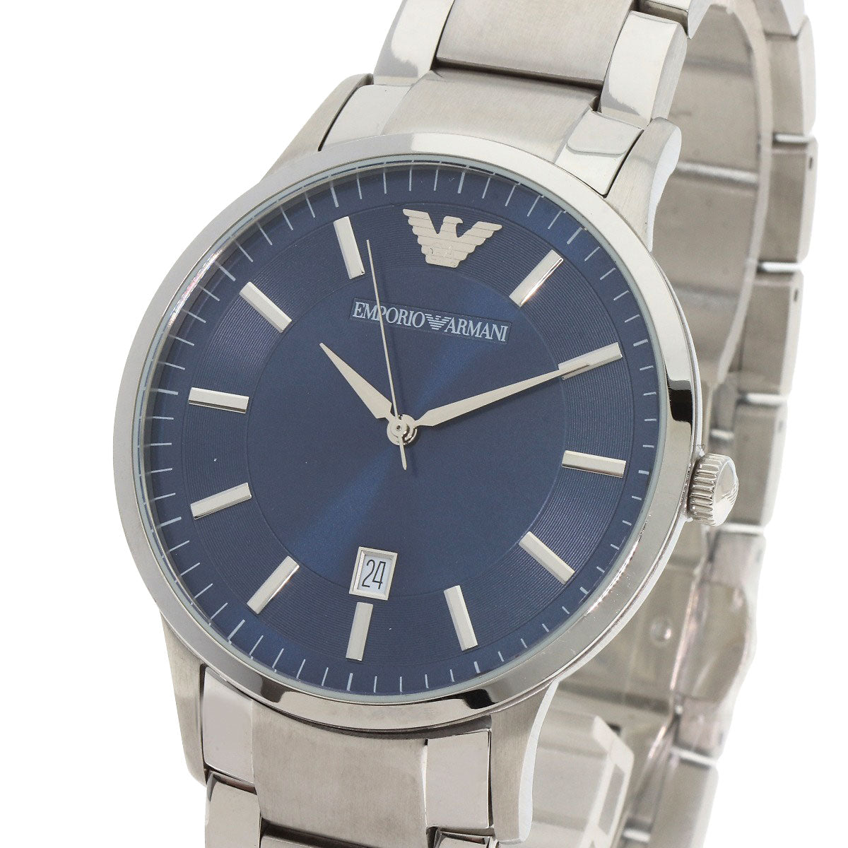 Emporio Armani Round face Watches AR2477 Stainless Steel/Stainless Steel mens