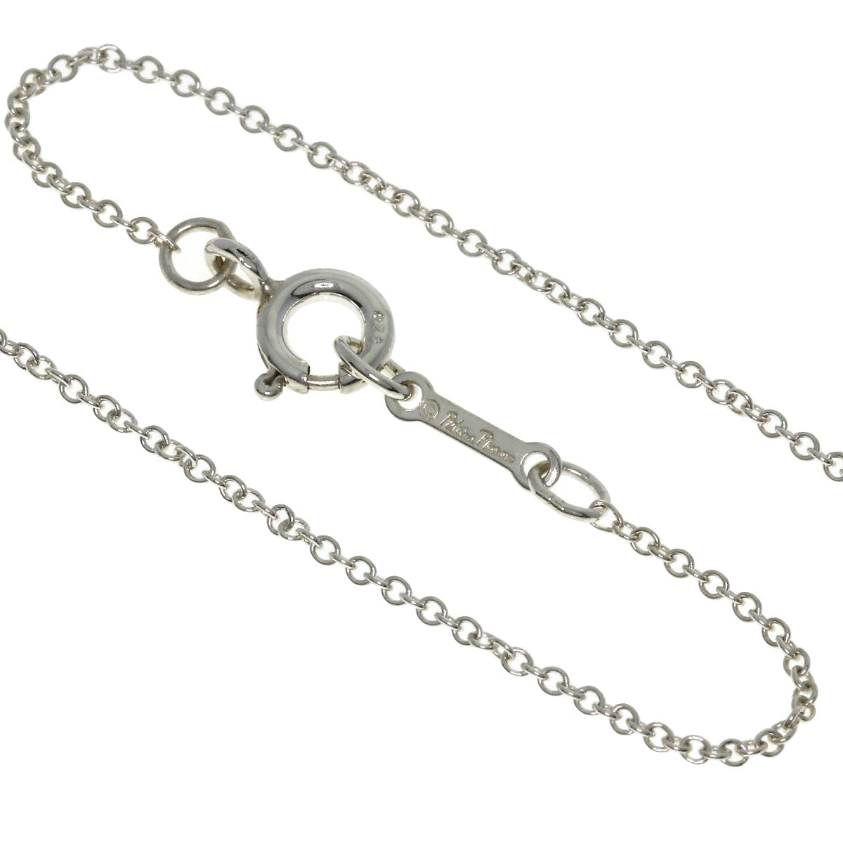 TIFFANY&Co. Loving Heart 1P Pink Sapphire Necklace Silver Ladies [Used]