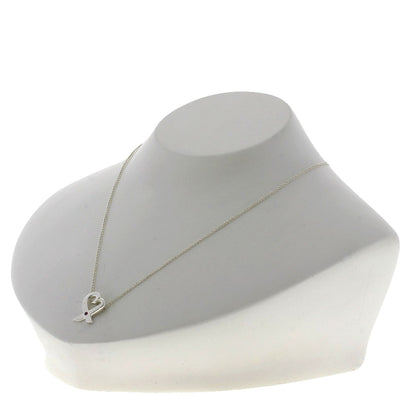 TIFFANY&Co. Loving Heart 1P Pink Sapphire Necklace Silver Ladies [Used]