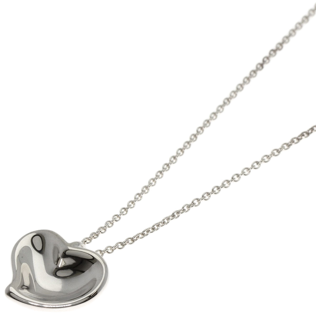 TIFFANY&Co. Full heart Necklace Silver Ladies [Used]
