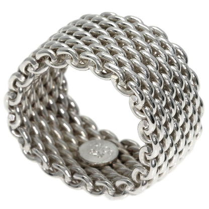 TIFFANY&Co. Somerset mesh Ring Silver Ladies [Used]