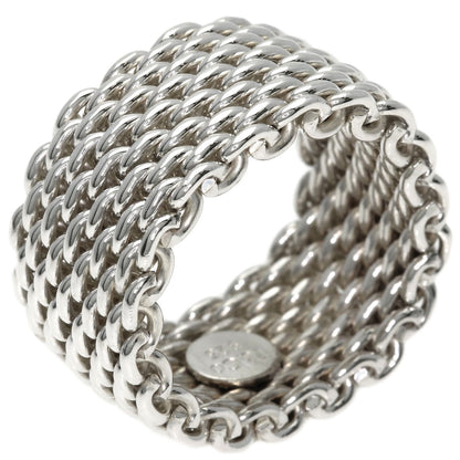 TIFFANY&Co. Somerset mesh Ring Silver Ladies [Used]