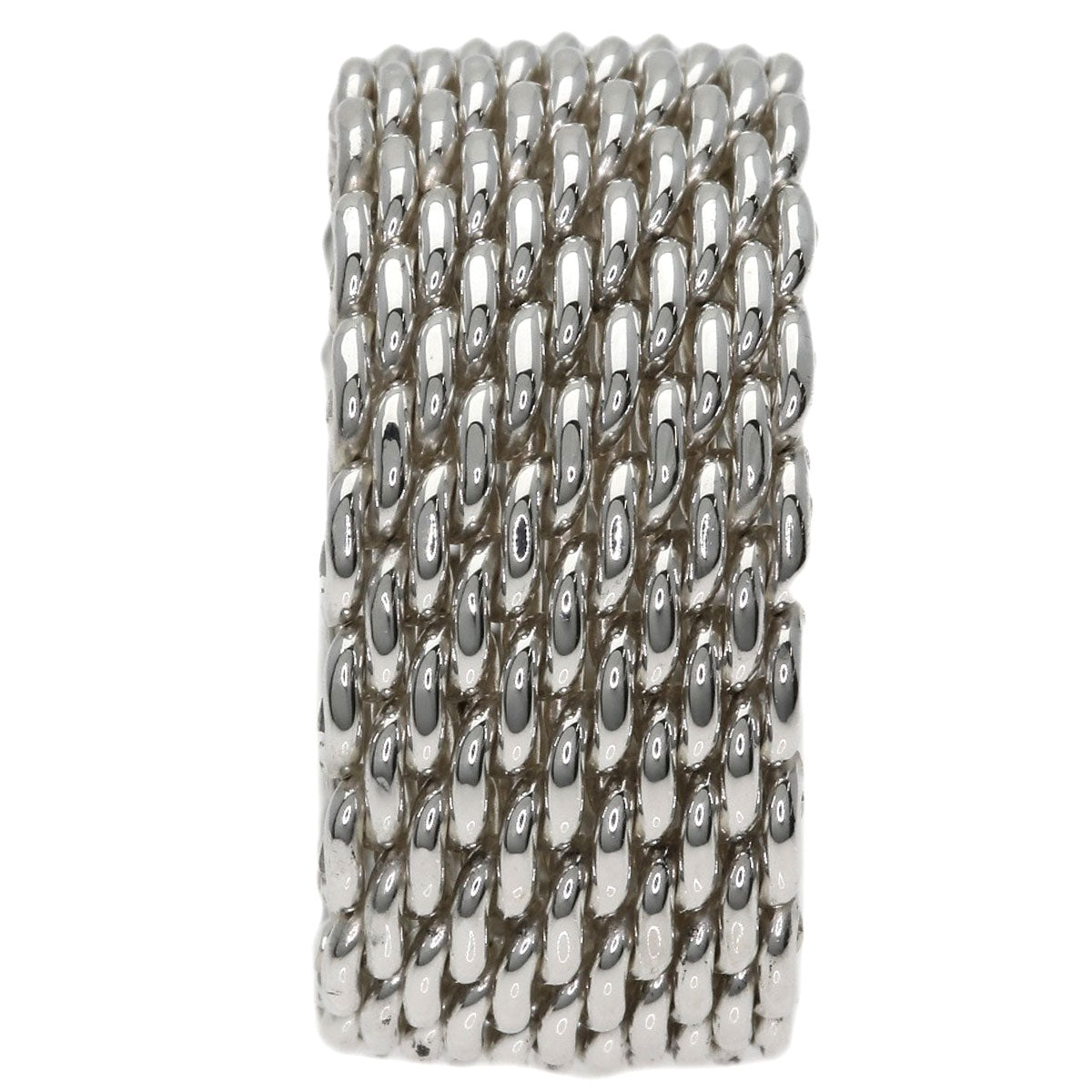 TIFFANY&Co. Somerset mesh Ring Silver Ladies [Used]