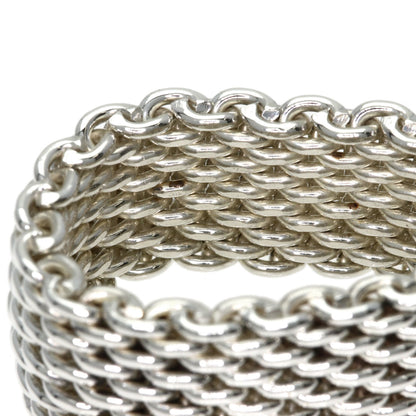 TIFFANY&Co. Somerset mesh Ring Silver Ladies [Used]