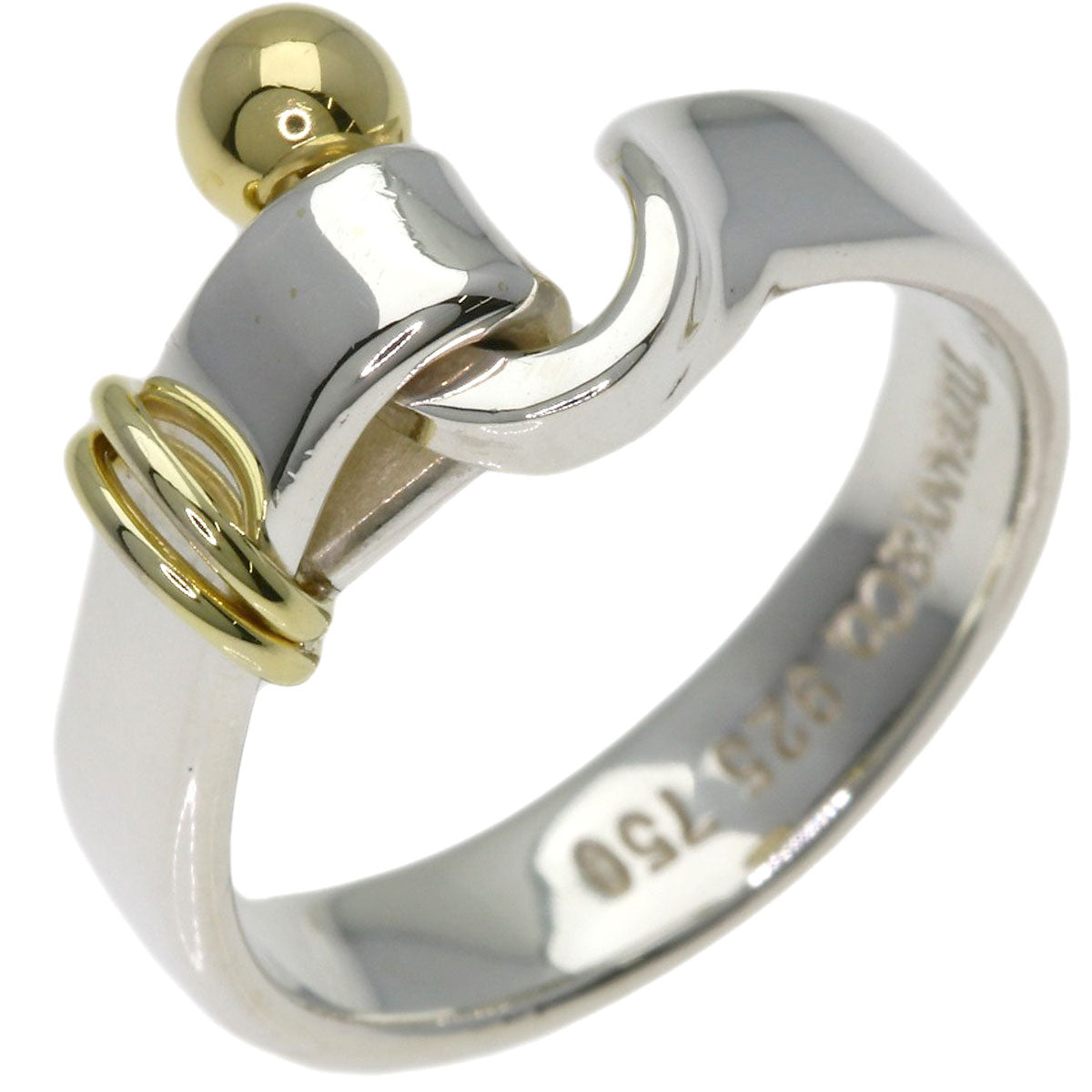 TIFFANY&Co. Hook & Eye Ring Silver 18K Yellow GoldLadies [Used]