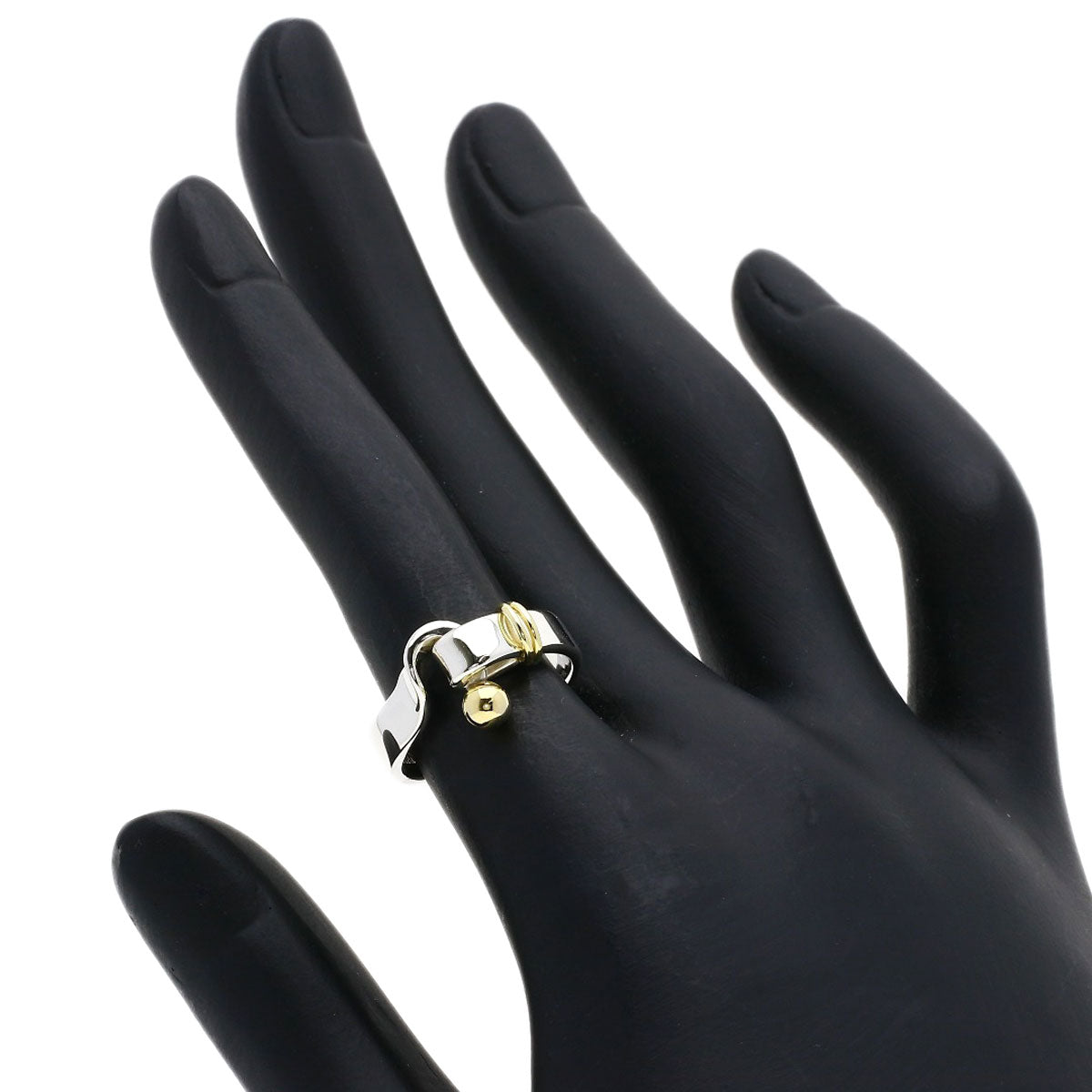 TIFFANY&Co. Hook & Eye Ring Silver 18K Yellow GoldLadies [Used]