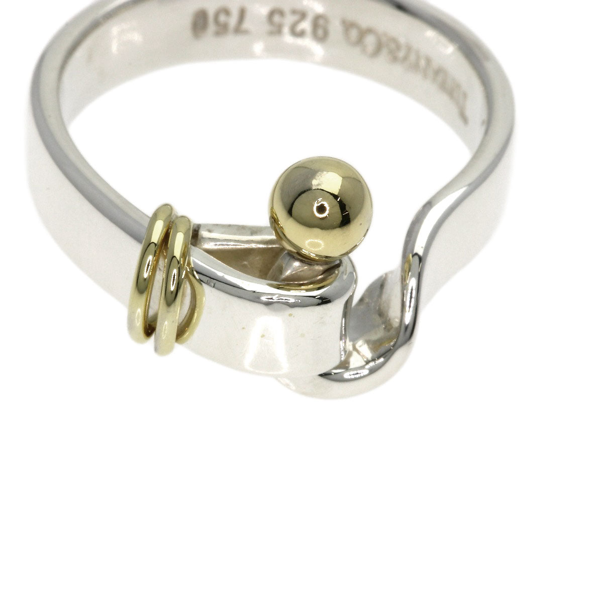 TIFFANY&Co. Hook & Eye Ring Silver 18K Yellow GoldLadies [Used]