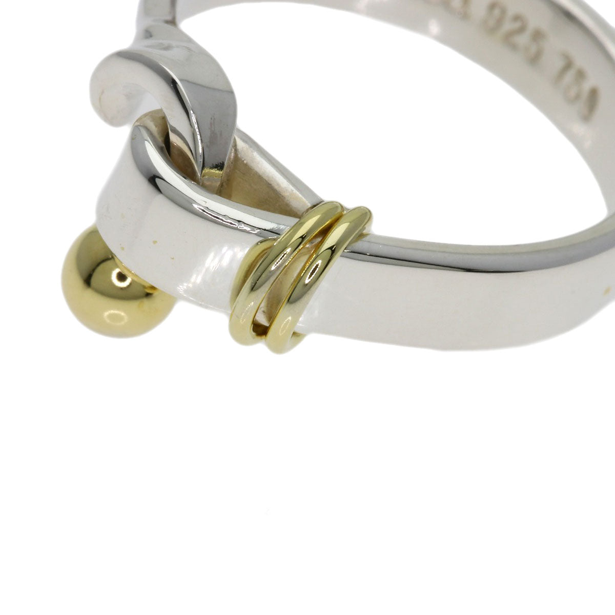 TIFFANY&Co. Hook & Eye Ring Silver 18K Yellow GoldLadies [Used]