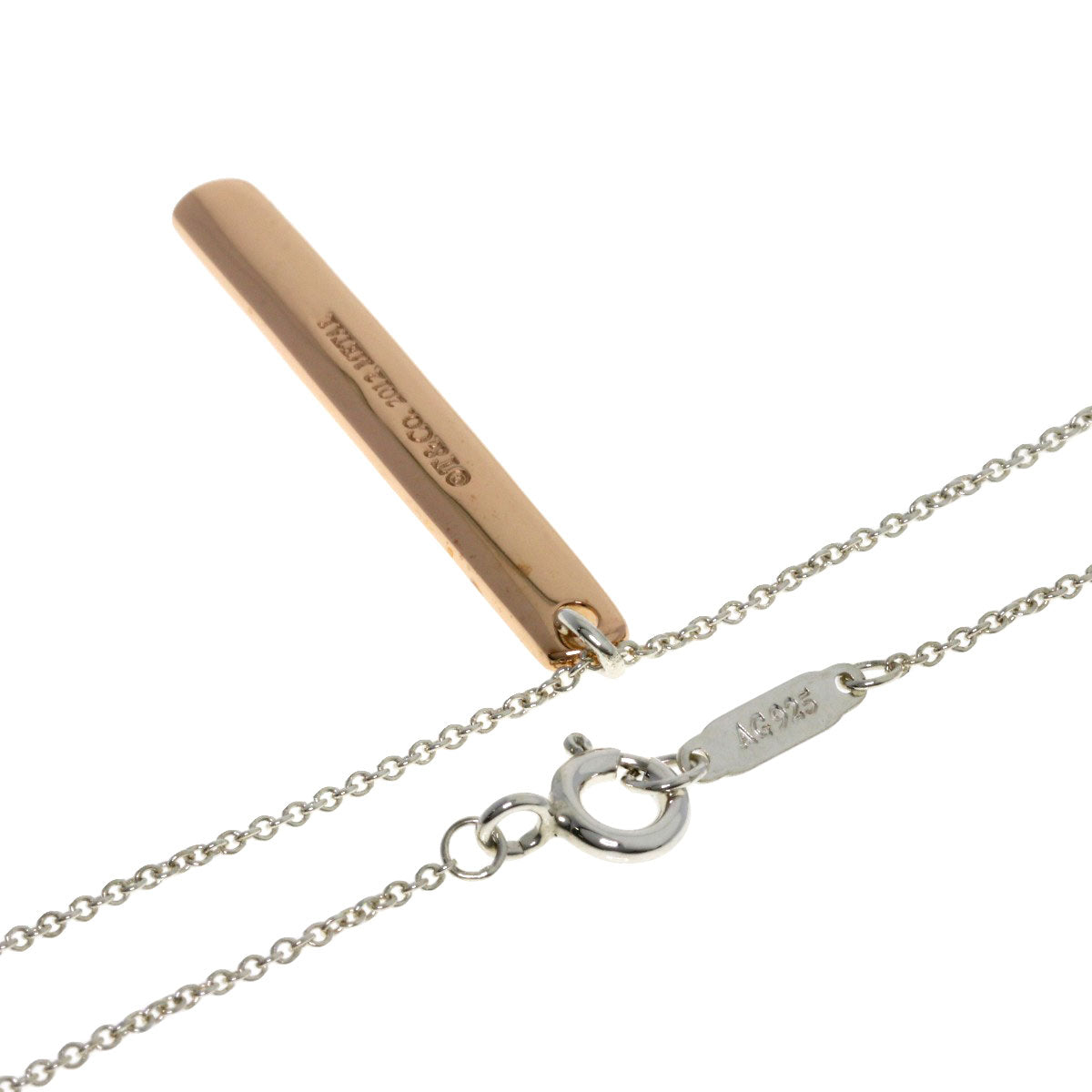 TIFFANY&Co. 1837 bar Necklace Silver rubet metalLadies [Used]