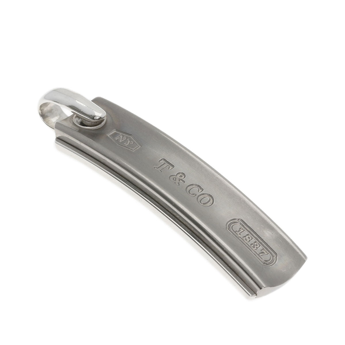 TIFFANY&Co. plate Pendant top Silver TitaniumLadies [Used]