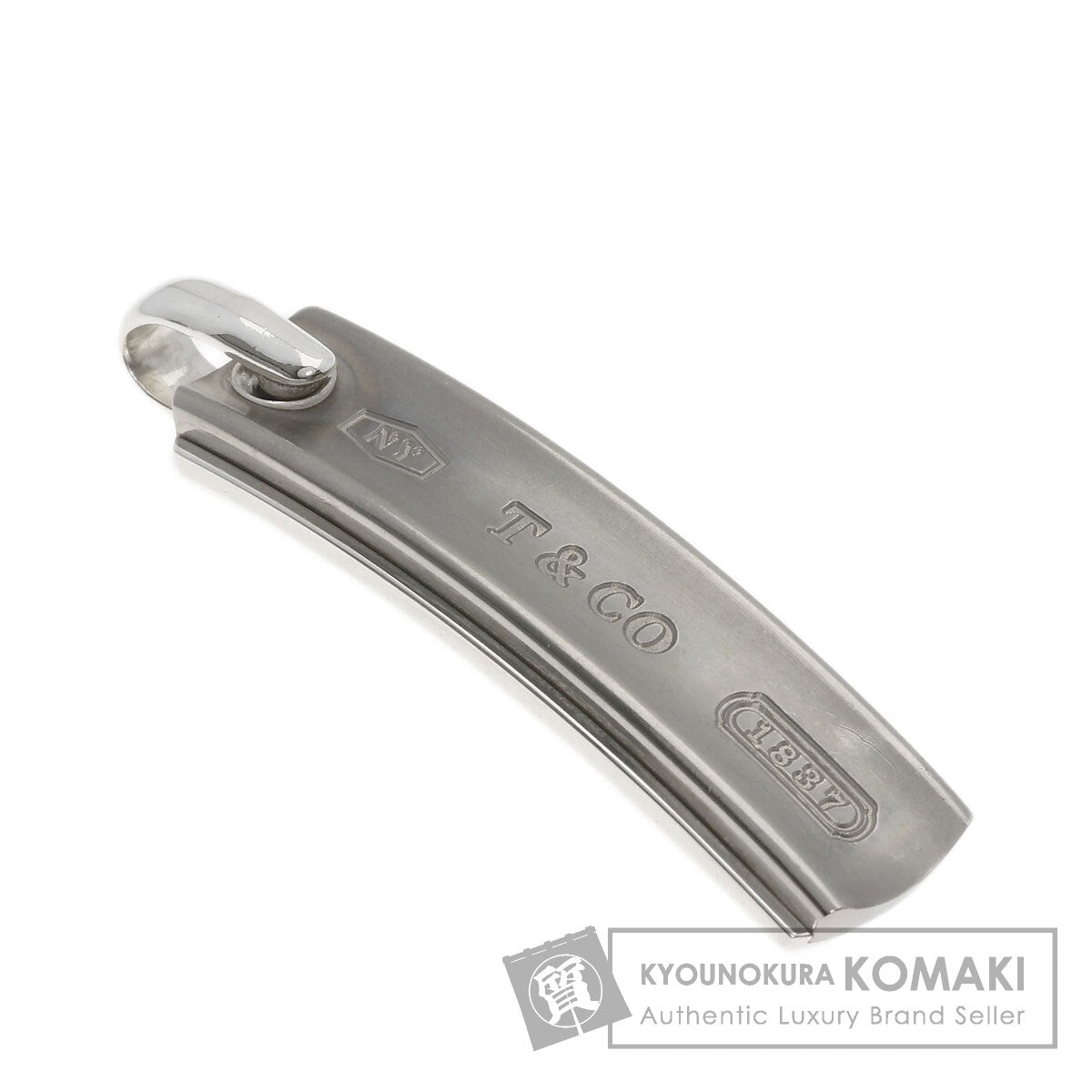 TIFFANY&Co. plate Pendant top Silver TitaniumLadies [Used]