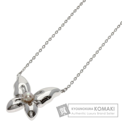 MIKIMOTO Butterfly Akoya Pearl Necklace Silver Ladies [Used]