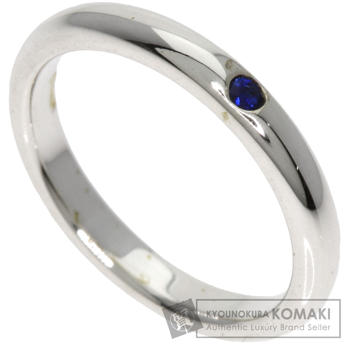 TIFFANY&Co. stacking band sapphire Ring Silver Ladies [Used]