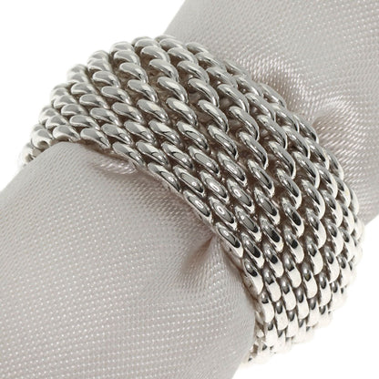 TIFFANY&Co. Somerset mesh Ring Silver Ladies [Used]